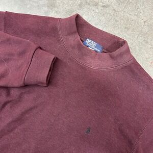 Polo Ralph Lauren Burgundy Crewneck‎ Sweatshirt Vintage Fit Men's L